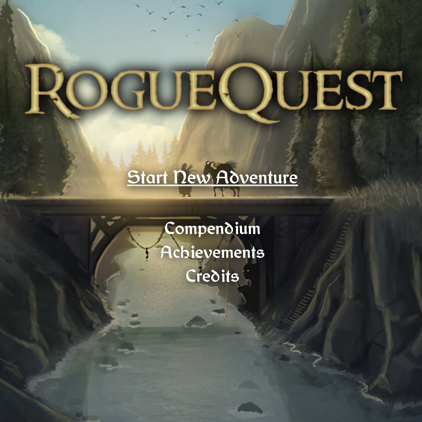 Home screen of RogueQuest v0.1.1